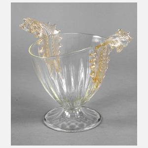 Murano Schale mit Blatthenkeln