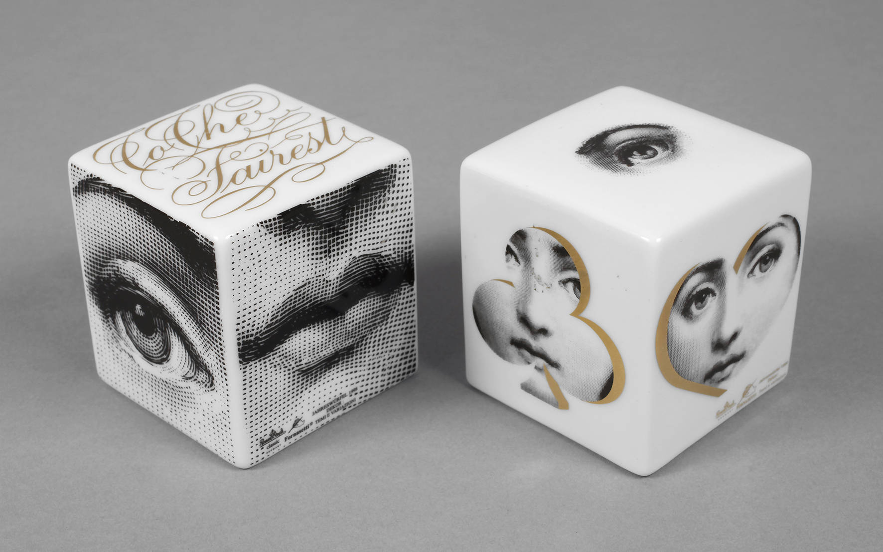 Rosenthal zwei Designwürfel Piero Fornasetti