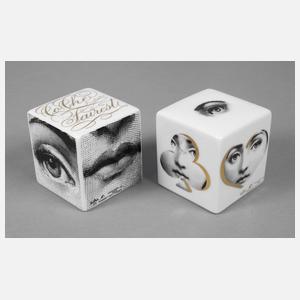 Rosenthal zwei Designwürfel Piero Fornasetti