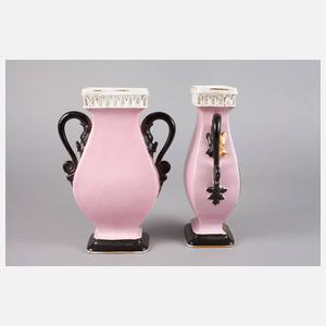 Paar Ansichtenvasen Frankreich