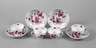 Tettau vier Biedermeiertassen mit Untertassen