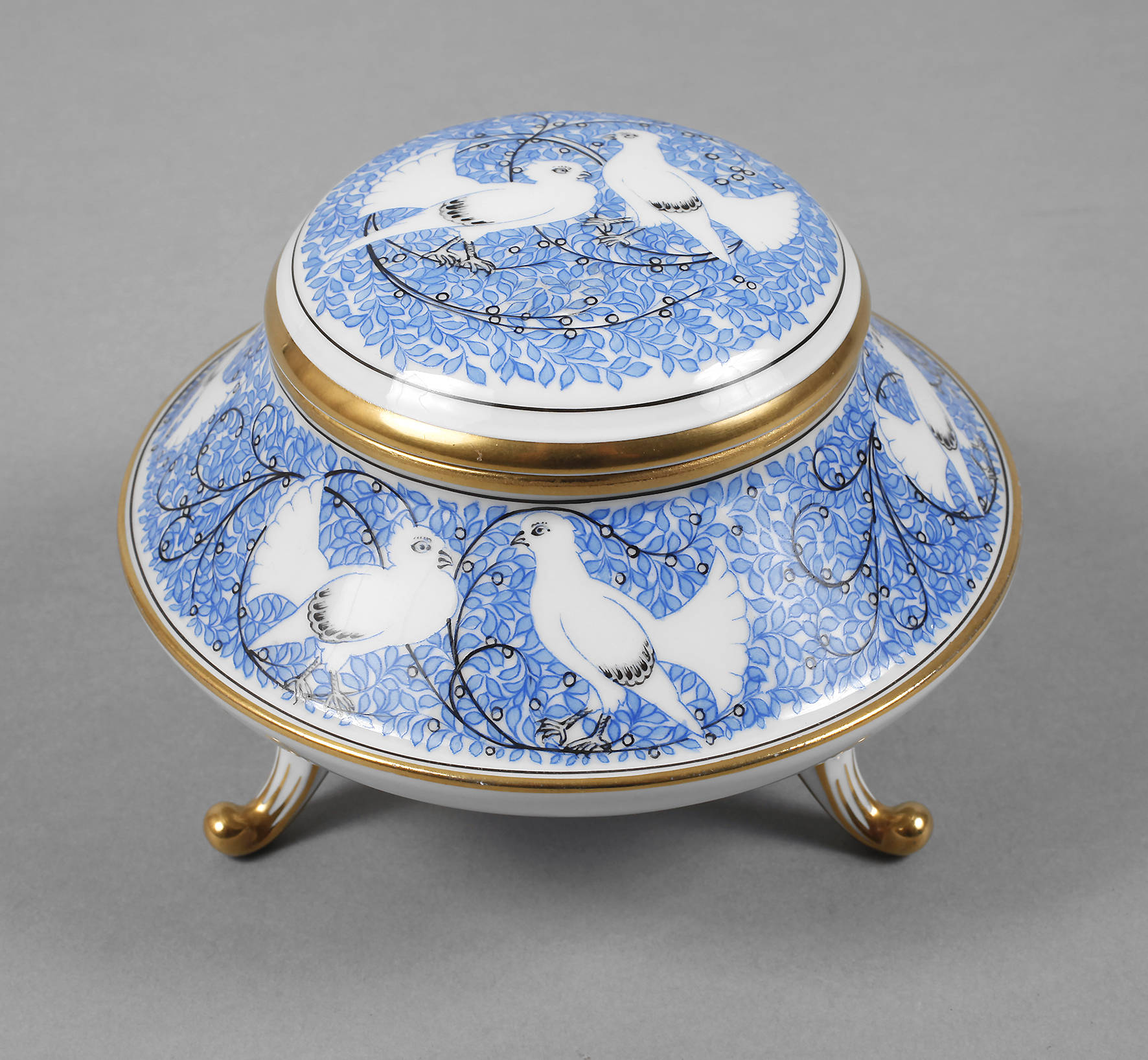 Hutschenreuther Deckeldose Taubendekor