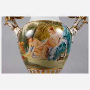 Hutschenreuther/Dresden große Schlangenhenkelvase