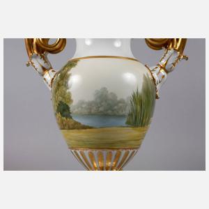 Hutschenreuther/Dresden große Schlangenhenkelvase