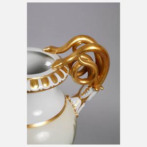 Hutschenreuther/Dresden große Schlangenhenkelvase