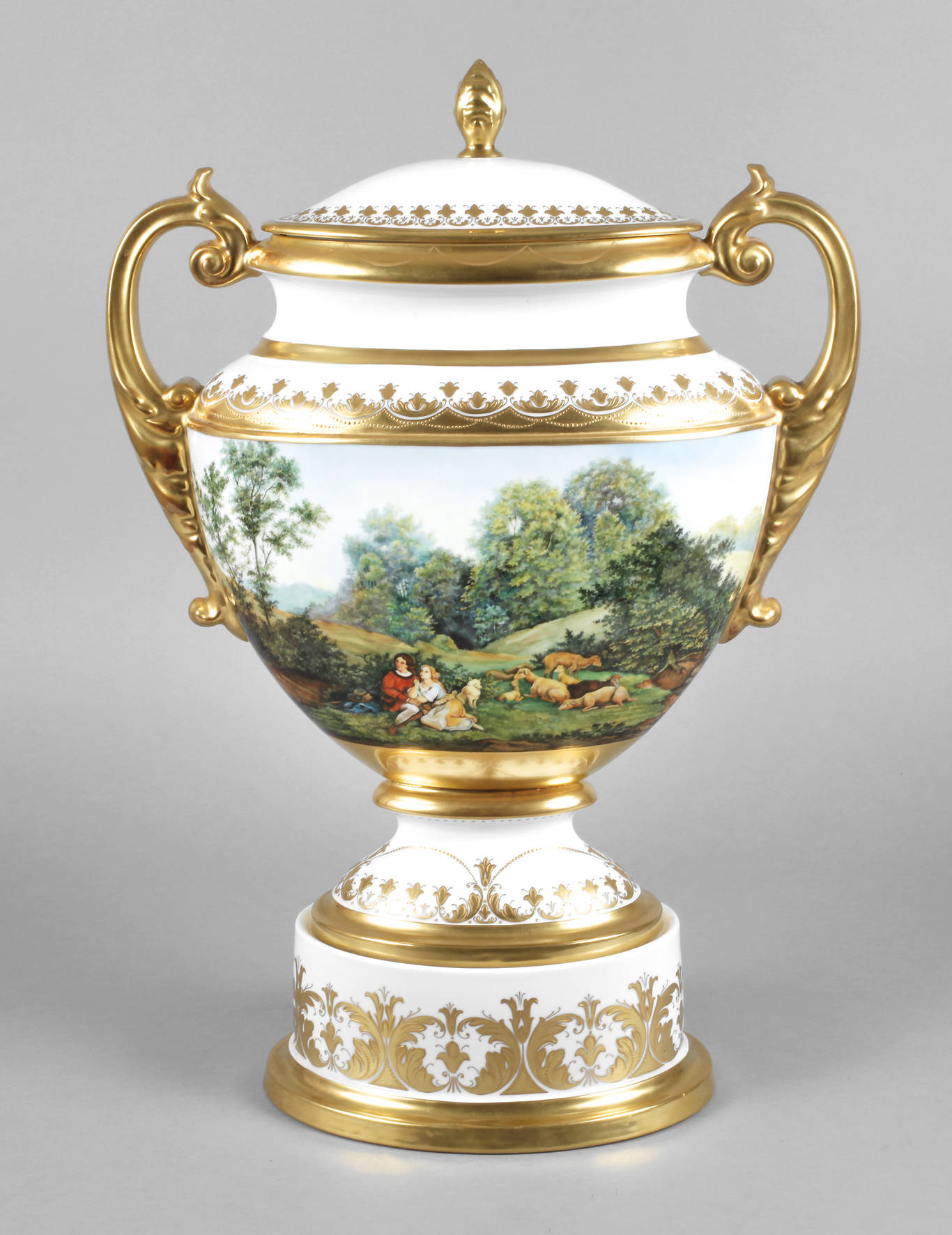 Hutschenreuther/Dresden Vase Landschaftsdekor