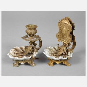 KPM Berlin zwei montierte Muschelschalen