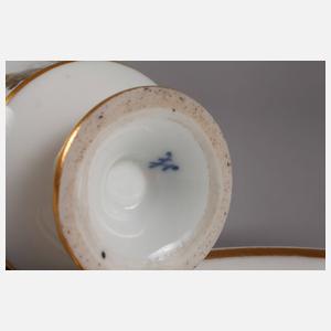 Meissen Ansichtentasse mit Schlangenhenkel