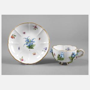 Meissen Sammeltasse Insektenmalerei