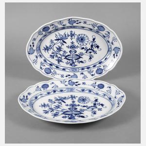 Meissen zwei Platten Zwiebelmuster