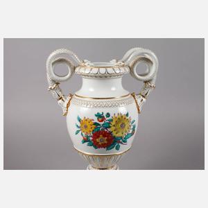 Meissen große Schlangenhenkelvase