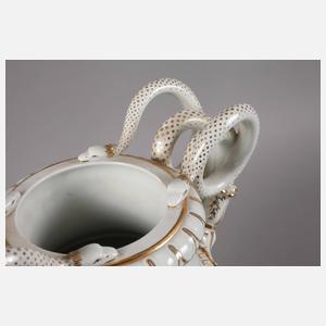 Meissen große Schlangenhenkelvase