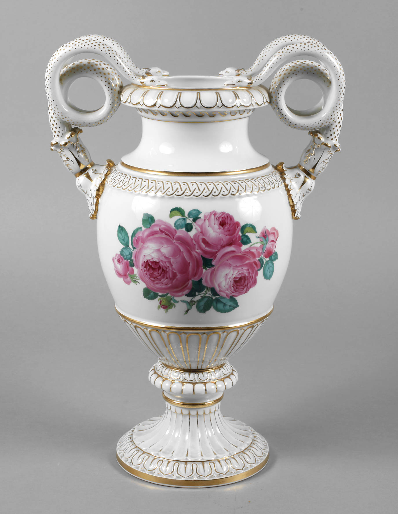 Meissen große Schlangenhenkelvase