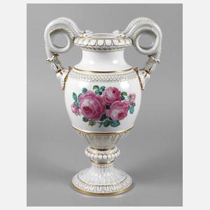 Meissen große Schlangenhenkelvase