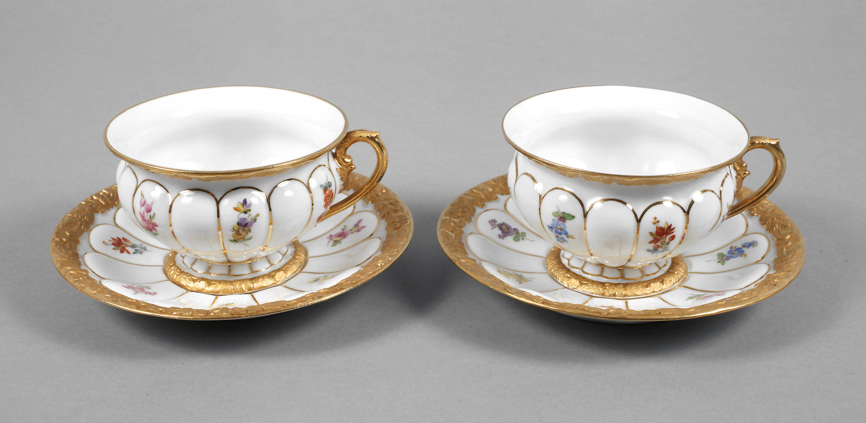 Meissen Paar Prunktassen