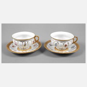 Meissen Paar Prunktassen