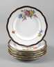 Meissen sechs Kuchenteller Kobaltrand