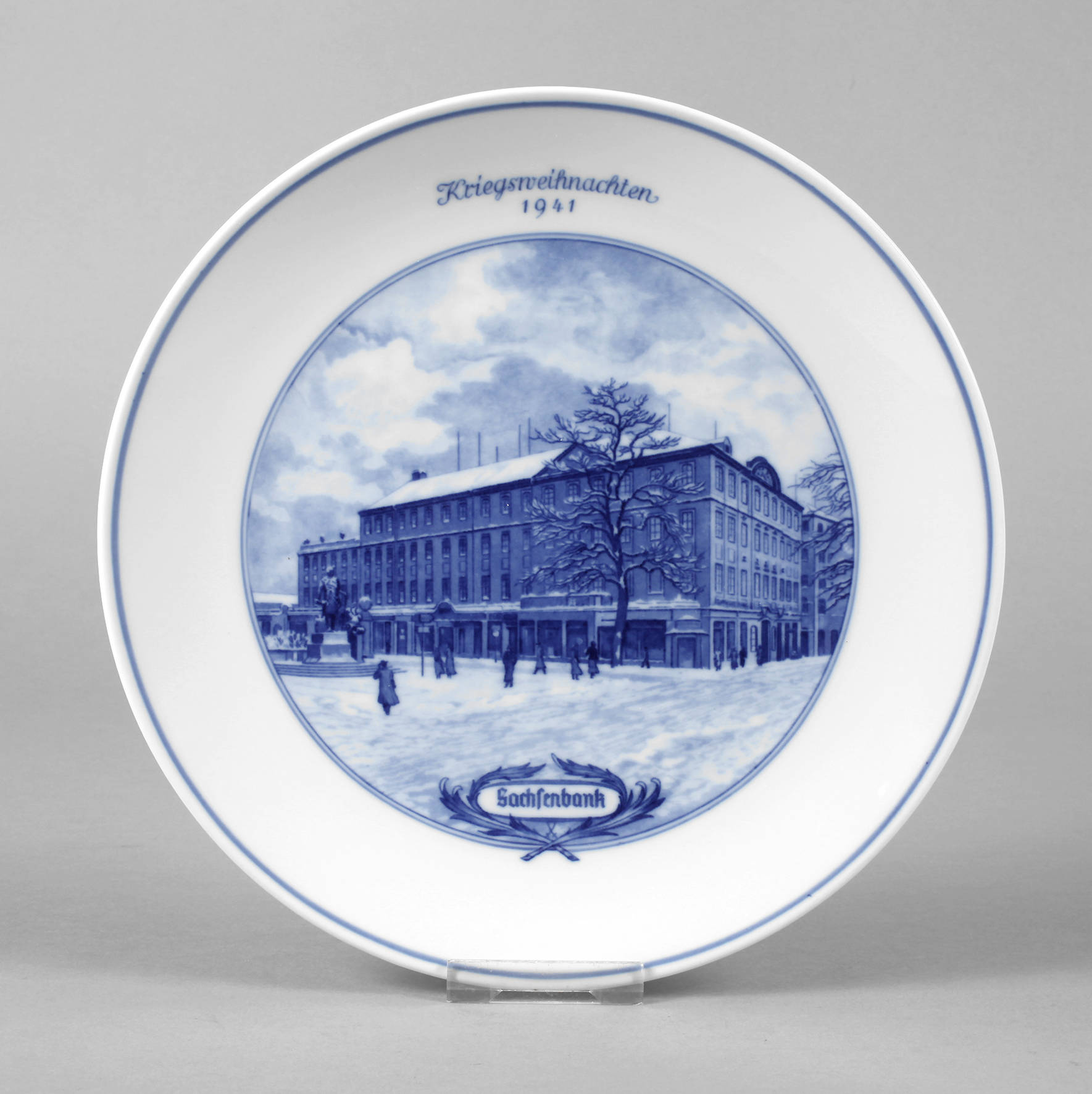 Meissen Weihnachtsteller Leipzig 1941