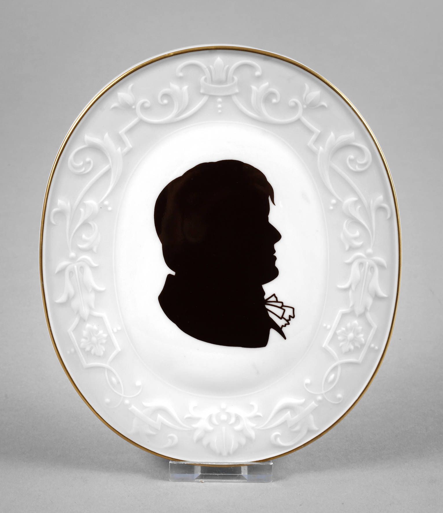 Meissen Wandplatte Schattenmalerei