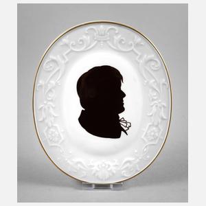 Meissen Wandplatte Schattenmalerei