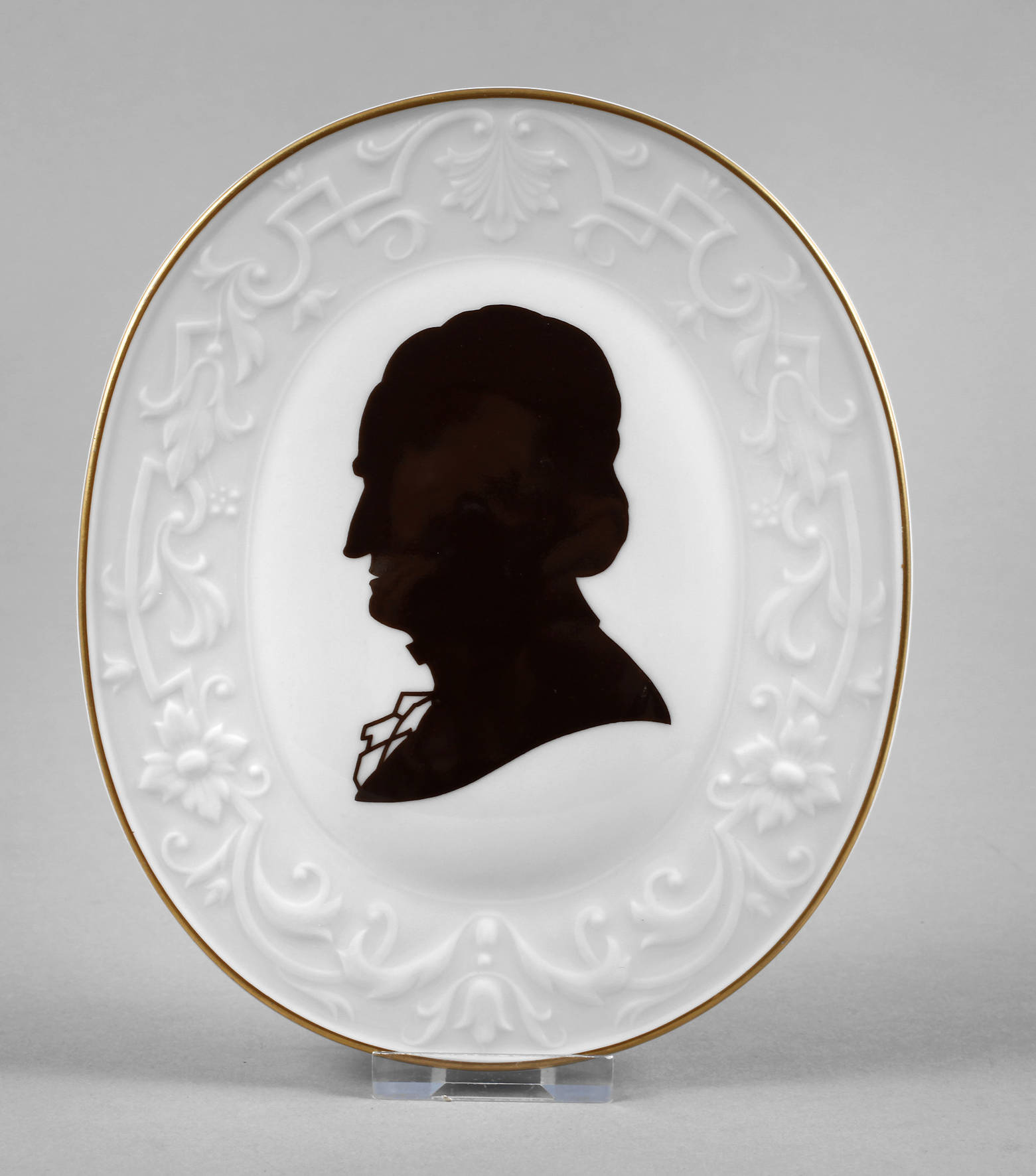 Meissen Wandplatte Schattenmalerei