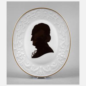 Meissen Wandplatte Schattenmalerei