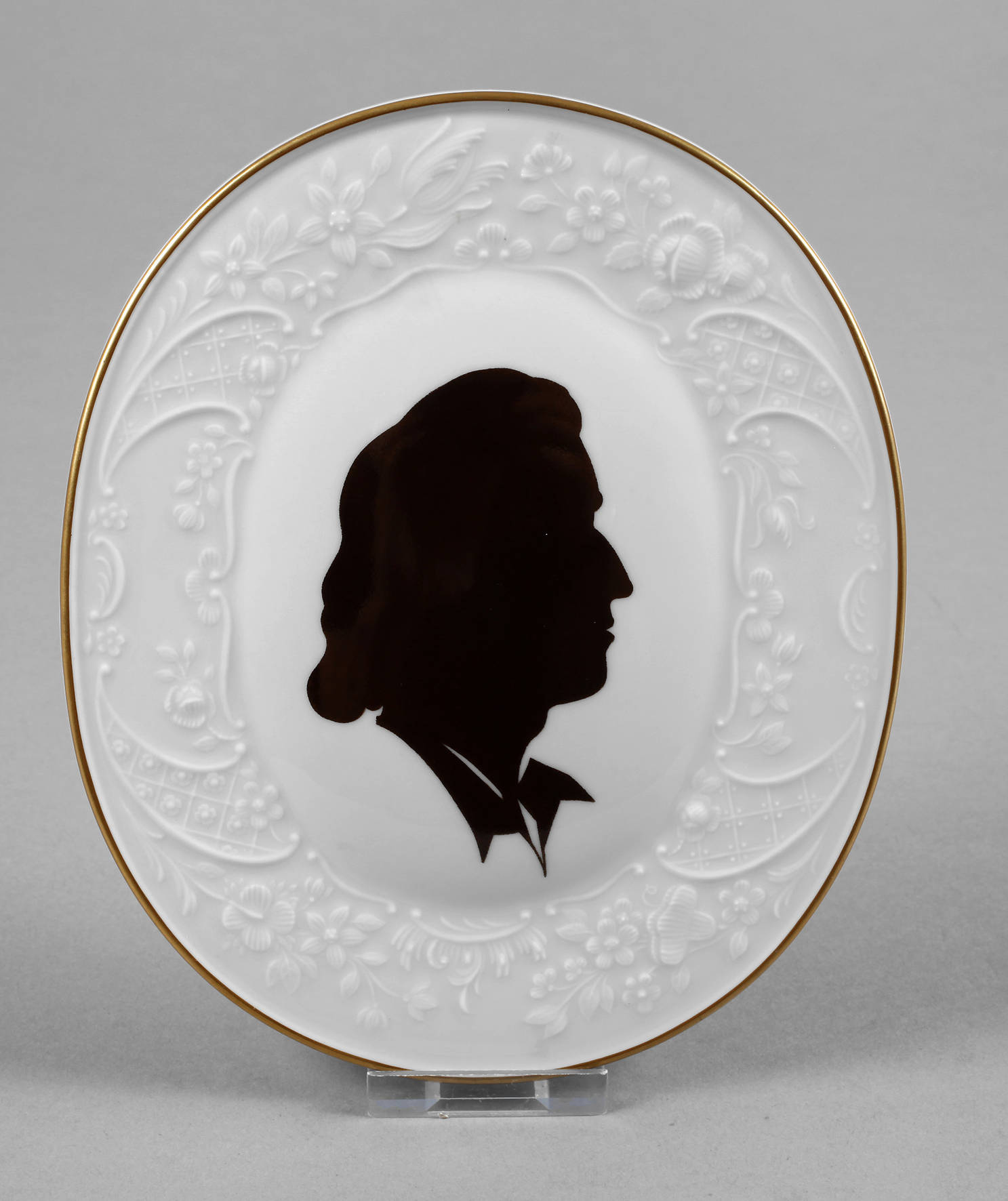 Meissen Wandplatte Schattenmalerei