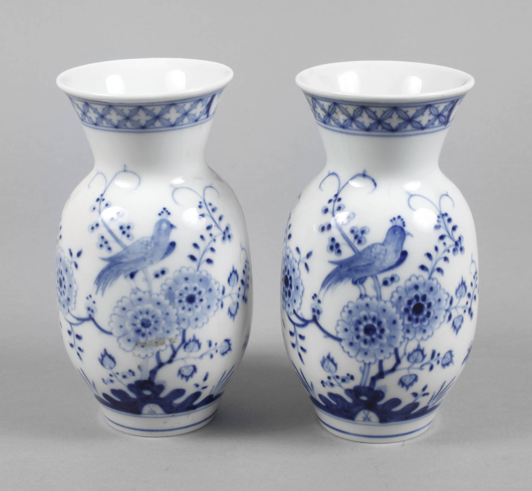 Meissen Paar Vasen ”Fels und Vogel”