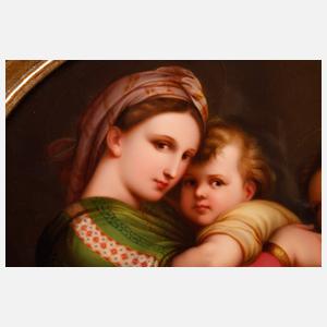 Porzellanbildplatte Madonna della Sedia