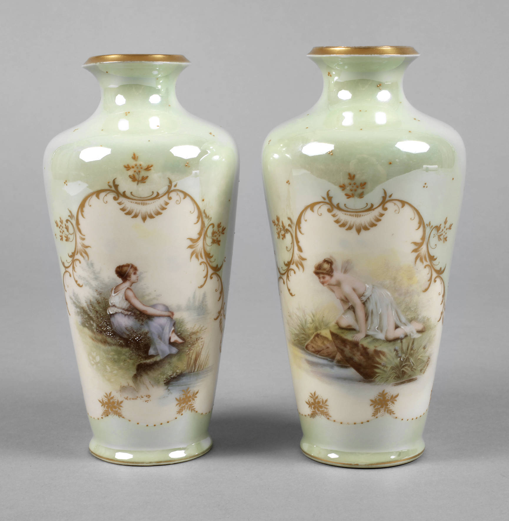 Rosenthal Paar Jugendstilvasen