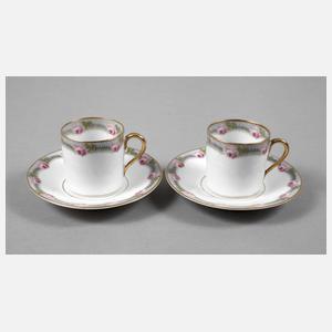 Rosenthal zwei Mokkatassen Jugendstil