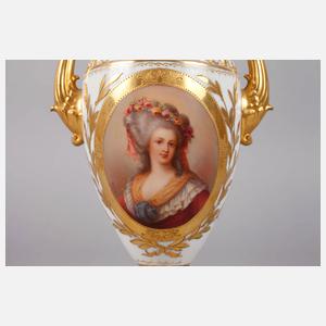 Thüringen Amphorenvase mit Portrait