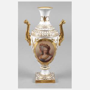 Thüringen Amphorenvase mit Portrait