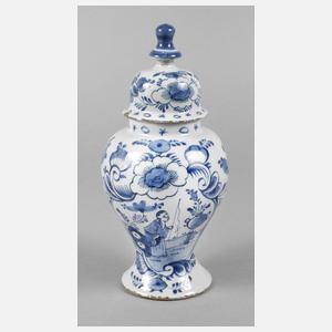 Erfurter Deckelvase Fayence