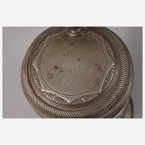 Großer Dorotheenthaler Fayence-Walzenkrug