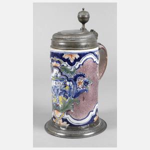 Großer Dorotheenthaler Fayence-Walzenkrug