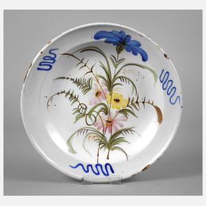 Großer Habaner Fayenceteller