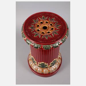 Großer Historismus-Cachepot mit Säule