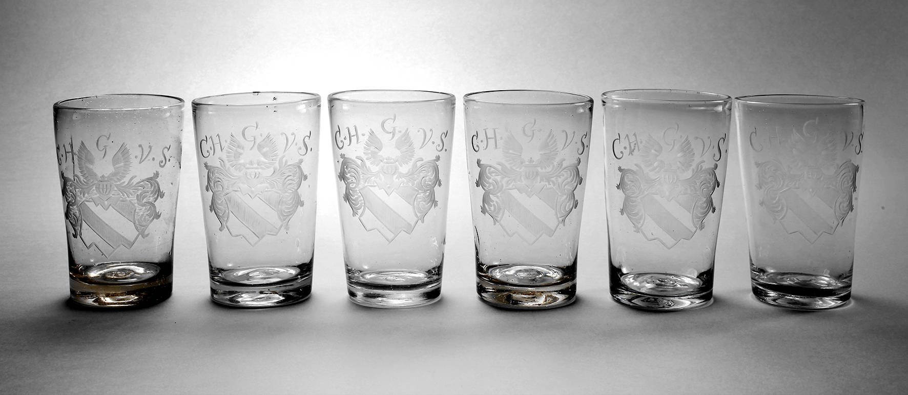 Sechs barocke Trinkbecher der Grafen zu Schönburg