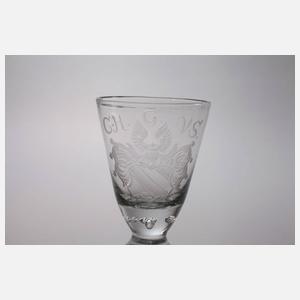 Sechs barocke Wappengläser der Grafen zu Schönburg