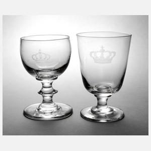 Zwei Trinkgläser aus Adelsbesitz