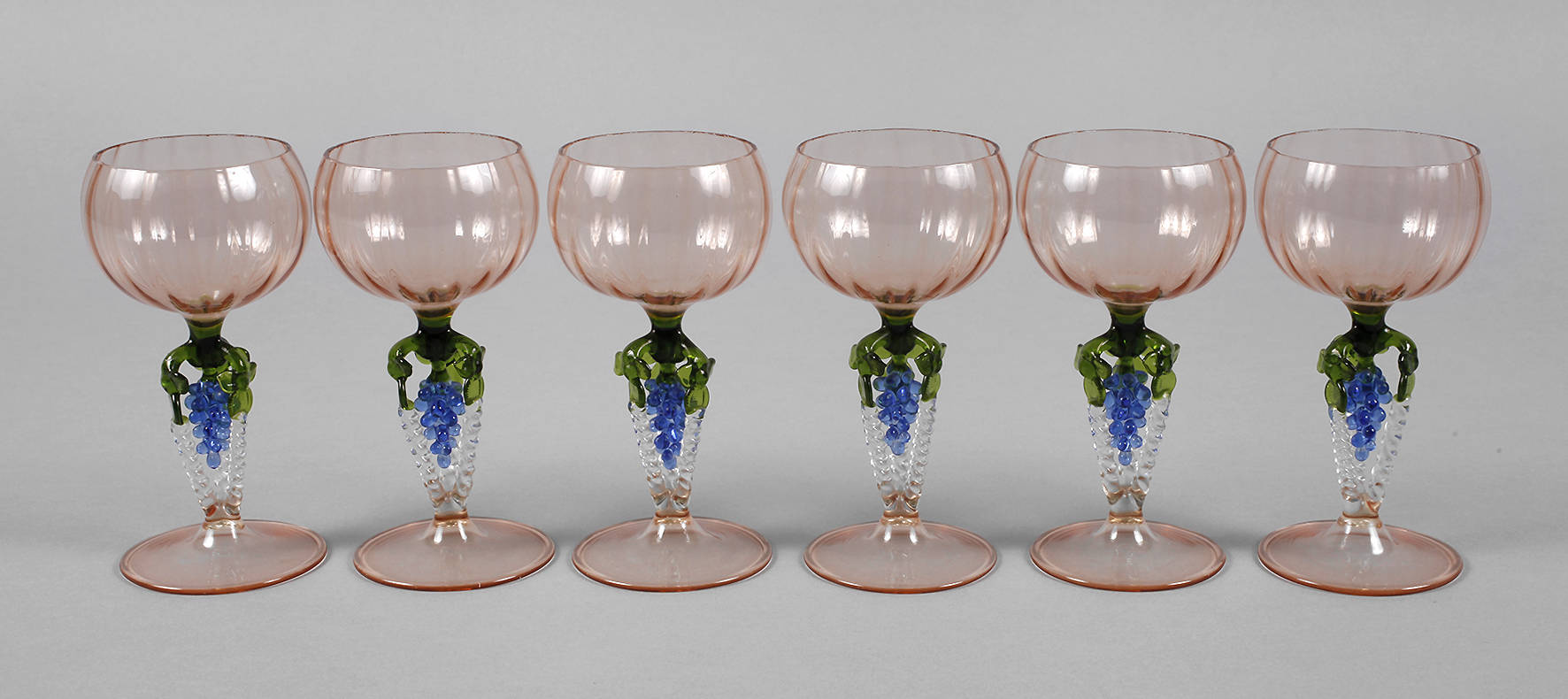 Sechs Weingläser Lauscha