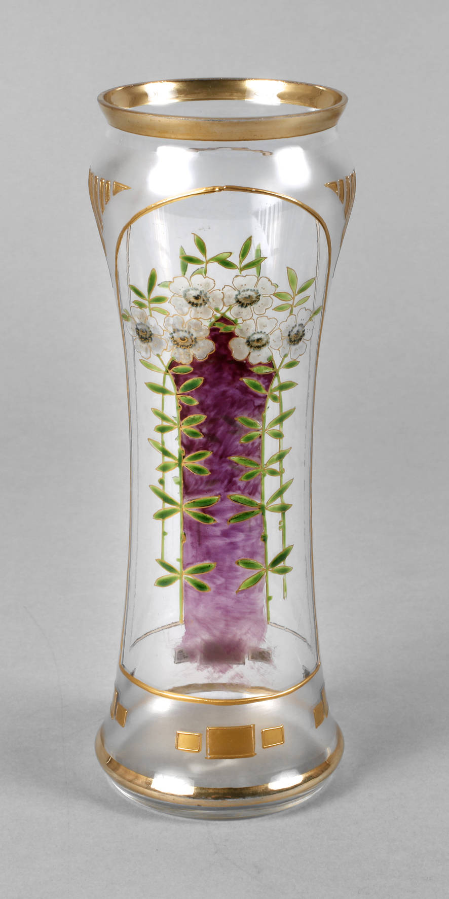 Jugendstilvase Emaildekor