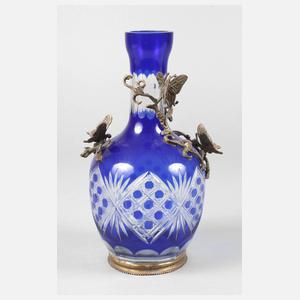 Montierte Kristallglasvase