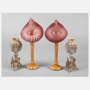 Zwei Paar Vasen Murano