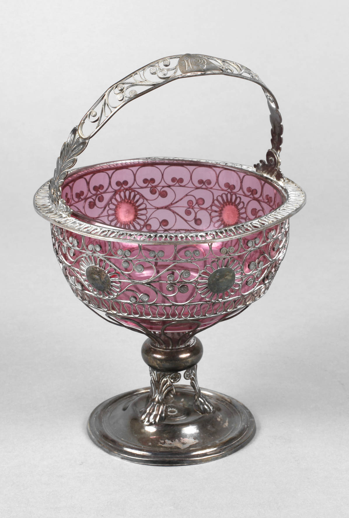 Silberkörbchen Biedermeier