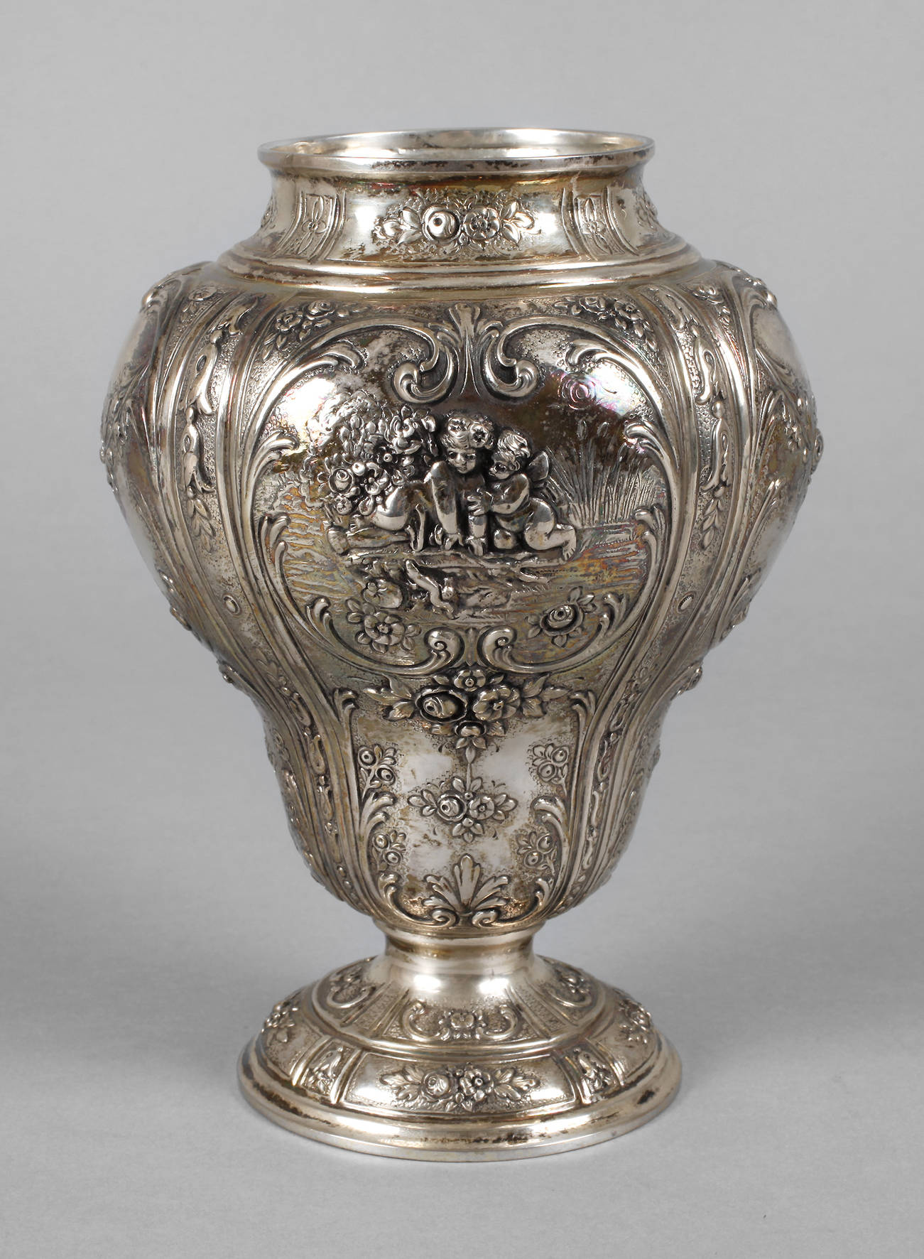 Balustervase Silber