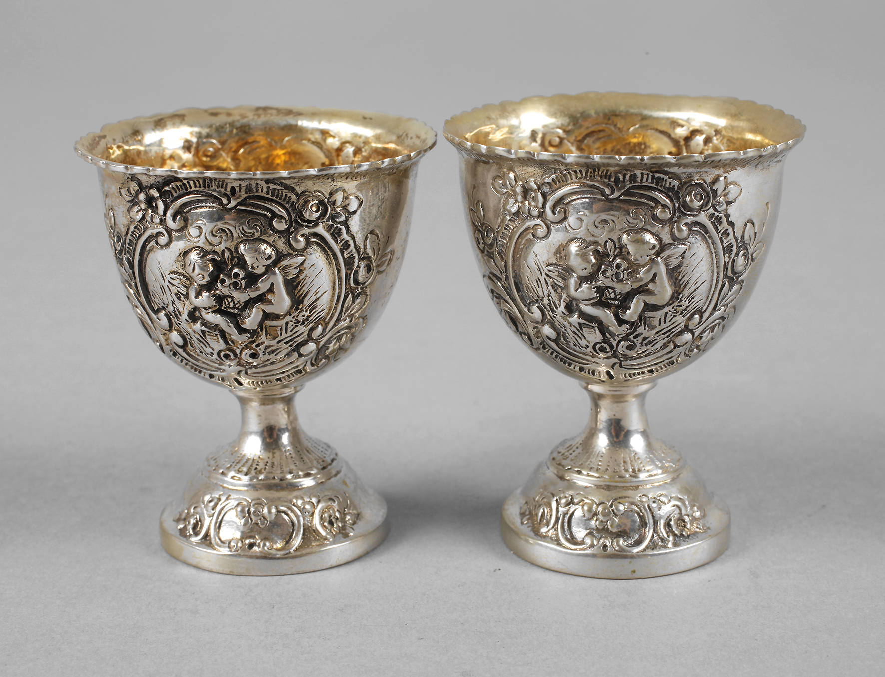 Silber zwei Eierbecher