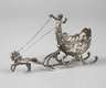 Kleiner Silberschlitten Jugendstil
