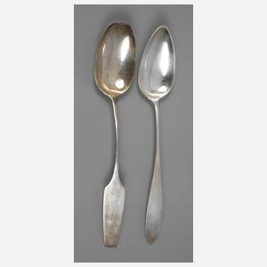 Zwei Silberlöffel Biedermeier